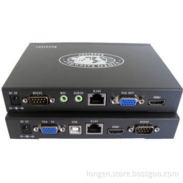 IP KVM Extender by Cat5e, Supports HDMI+4 x USB, 120 Meters Extension Distance